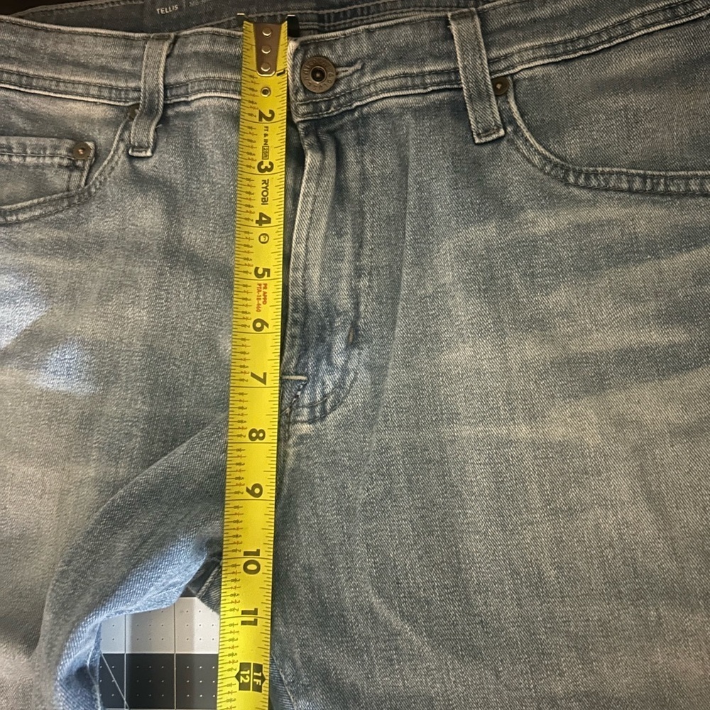 AG Adriano Goldschmied Light Blue Men's Straight Jeans - Picture 3 of 9